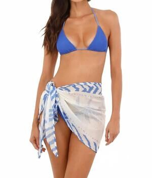 NEW MALAI zebra line rooney pareo in blue